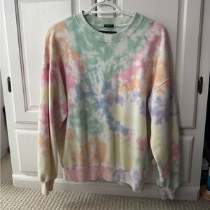 Abercrombie & Fitch Rainbow Tie-Dye Crewneck Sweatshirt - size XS